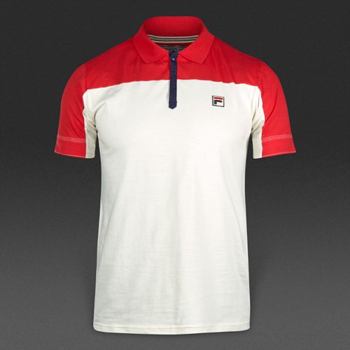 FILA Corsair Polo Shirt Gardenia / Chinese Red for Men